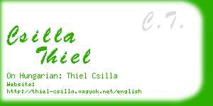 csilla thiel business card